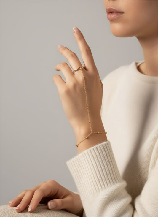 Pureline Hand Chain Ring Bracelet